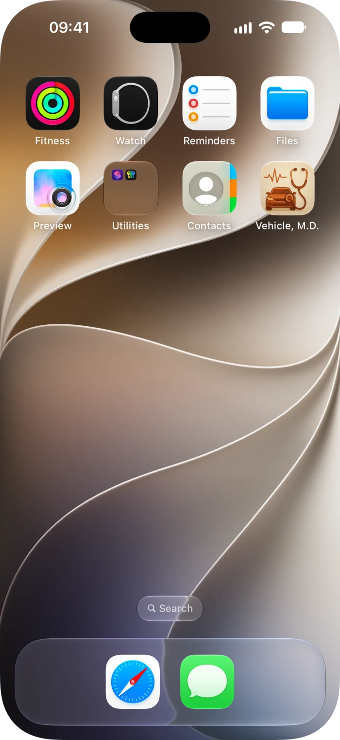 An iPhone 18 Pro simulator screenshot with a 9:41 status bar, full signal and battery, and transparent rounded corners
